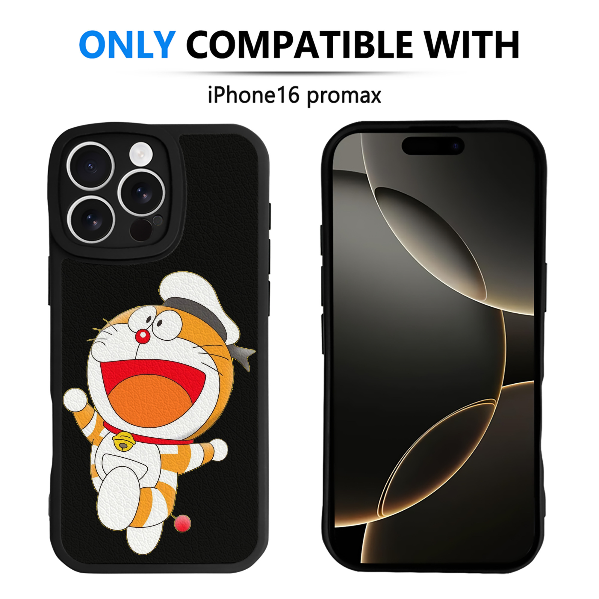 （画像用） ドラえもん Doraemon 【iPhone 16シリーズ対応】シリコンスマホケース（レザー調） 材質：シリコン
